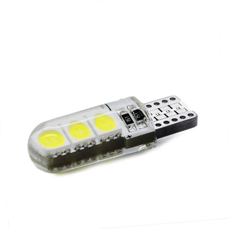 500 шт. leite супер яркие светодиодные лампы T10 194 5050 6 smd DC 12V светильник для номерного знака габаритные огни водонепроницаемый автомобильный Стайлинг