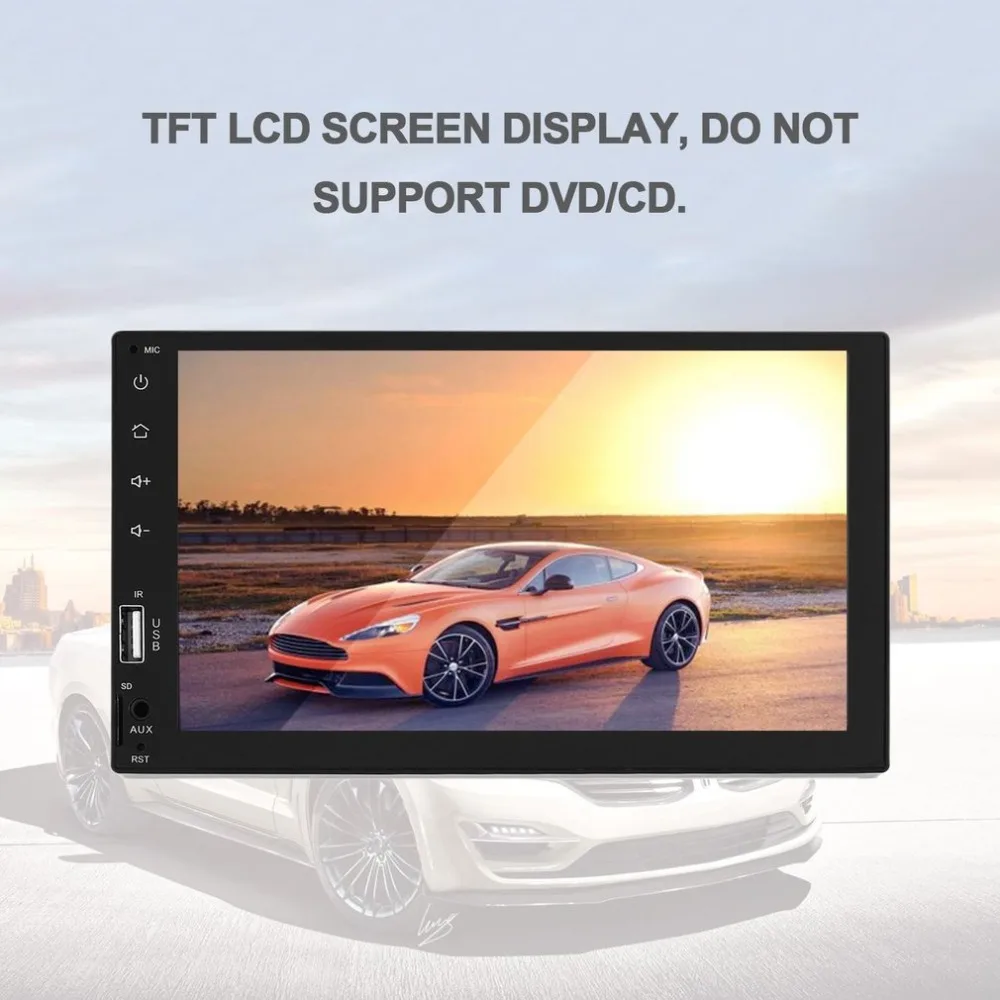 

Bluetooth Car MP5 Player 7 Inch TFT LCD Display Screen FM Radio USB / TF / Aux Input / Car Rear View Monitor 1080P Play Back NEW