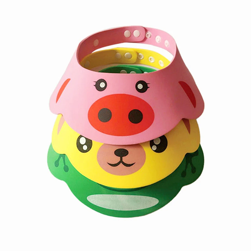 

Lovely Adjustable Baby Hat Toddler Kids Bathing Shower Cap Wash Hair Visor Caps For Baby Care Bath Shower Cap Hat Sun Visor