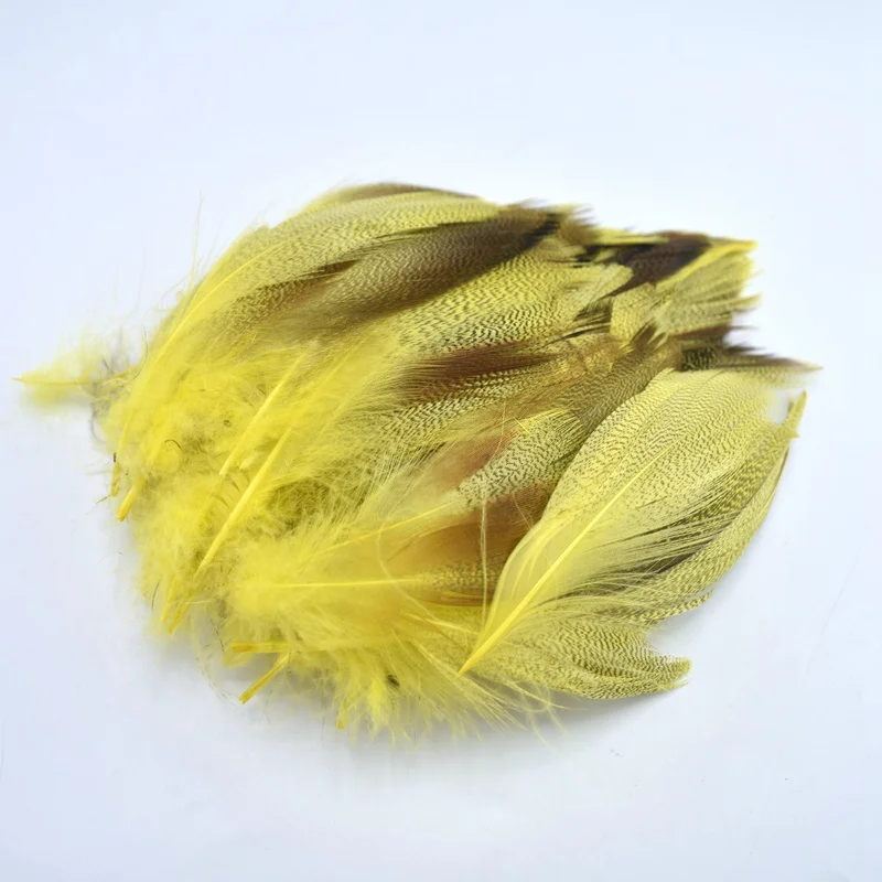 20 шт./лот, натуральное утиное перо для рукоделия, вечерние украшения, цветные перья для изготовления ювелирных изделий, материалы DIY Home plume - Цвет: yellow