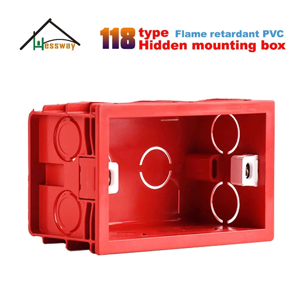

Flame retardant Adjustable mount back box for wall socket 118type