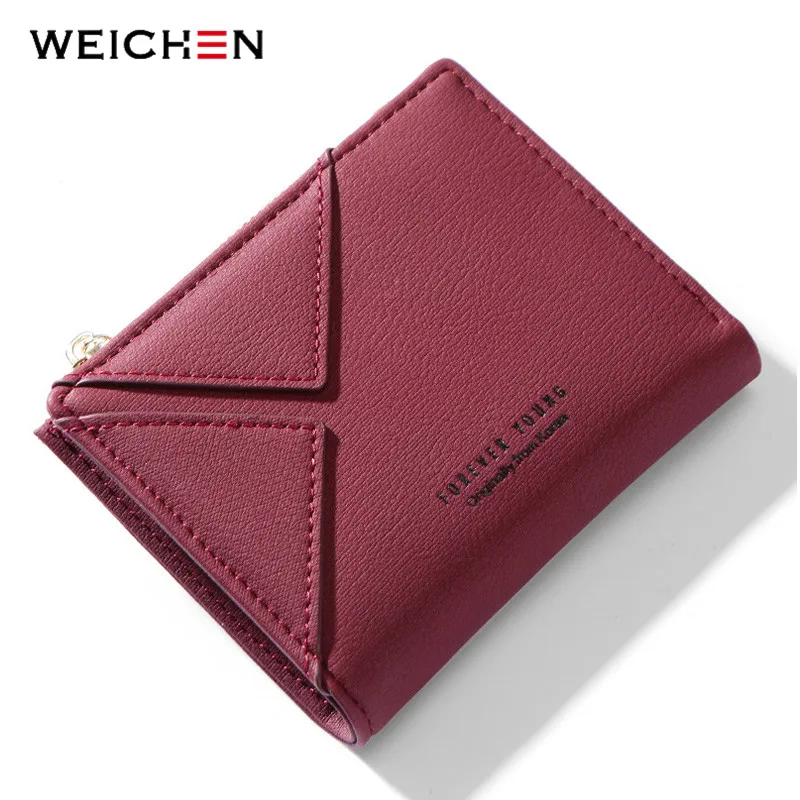 WEICHEN модные геометрические для женщин кошелек брендовая Дизайнерская обувь женский маленький держатель для карт на молнии карман для монет