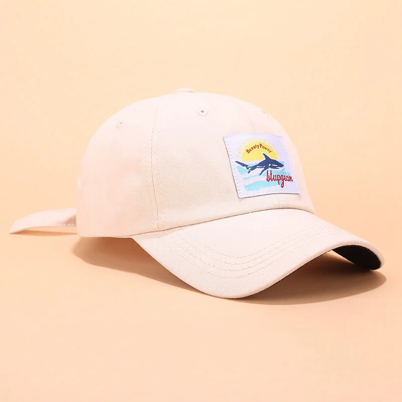 Fashion embroidery Animals Baseball Cap Unisex sun Caps Women&Men Snapback Cap Dad sun Hat Summer bone Adjustable gorras A34 - Цвет: Beige