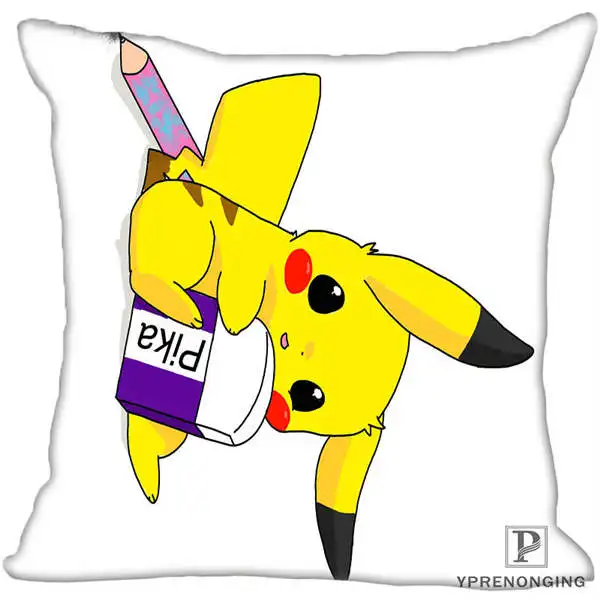 Заказная декоративная наволочка Pokemon Pikachu квадратная Наволочка на молнии 35X35,40x40,45x45 см(с одной стороны) 180527-21-13 - Цвет: Square Pillowcases