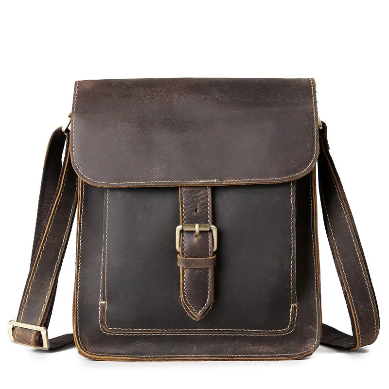 Genuíno Cavalo Louco Macho Crossbody Sacos Do