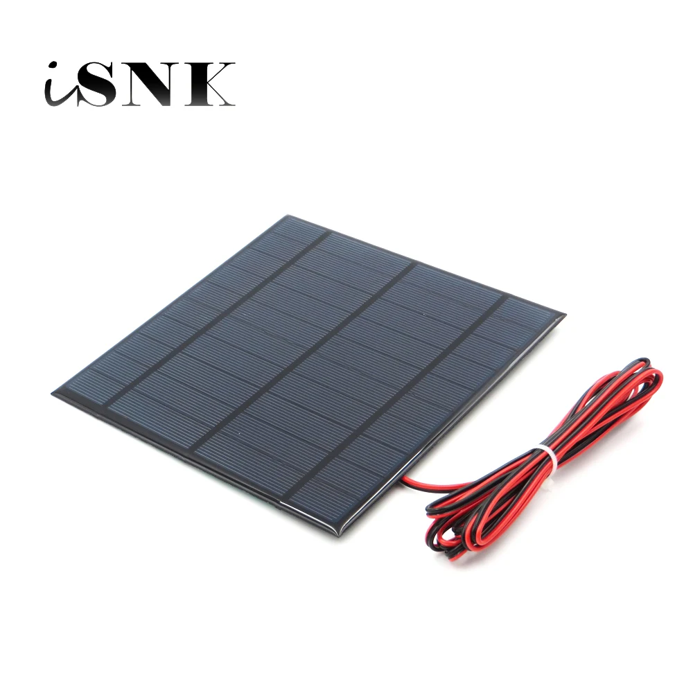 

5V Solar Panel with 30/100/200cm wire Mini Solar System DIY For Battery Cell Phone Charger 0.7W 0.8W 1W 1.2W 2.5W 4.2W Solar toy