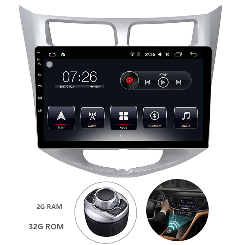 Авторадио android 7,1 автомобилей gps навигации для современных verna 2012-2016 аудио-видео мультимедиа радио с bleutooth/ morr ссылка
