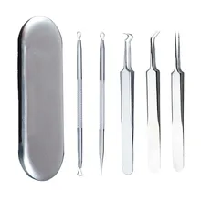 5 шт Черноголовых акне иглы Extractor Пинцет Для Удаления Комплект extrator de cravo S1