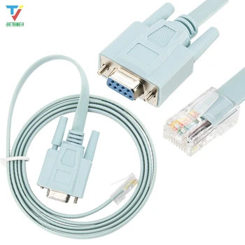 Preise 300 Teile/los 9 Pin DB9 COM Serielle RS232 Zu RJ45 Cat5 Ethernet LAN Konsole Kabel Schalter Linie Für Router Großhandel Günstige