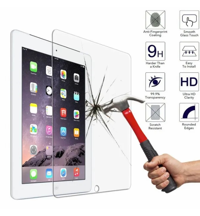 50 шт./лот 9H Защитная пленка для экрана из закаленного стекла Apple Ipad 2/3/4/5/6 Air Pro 10 5 9 7