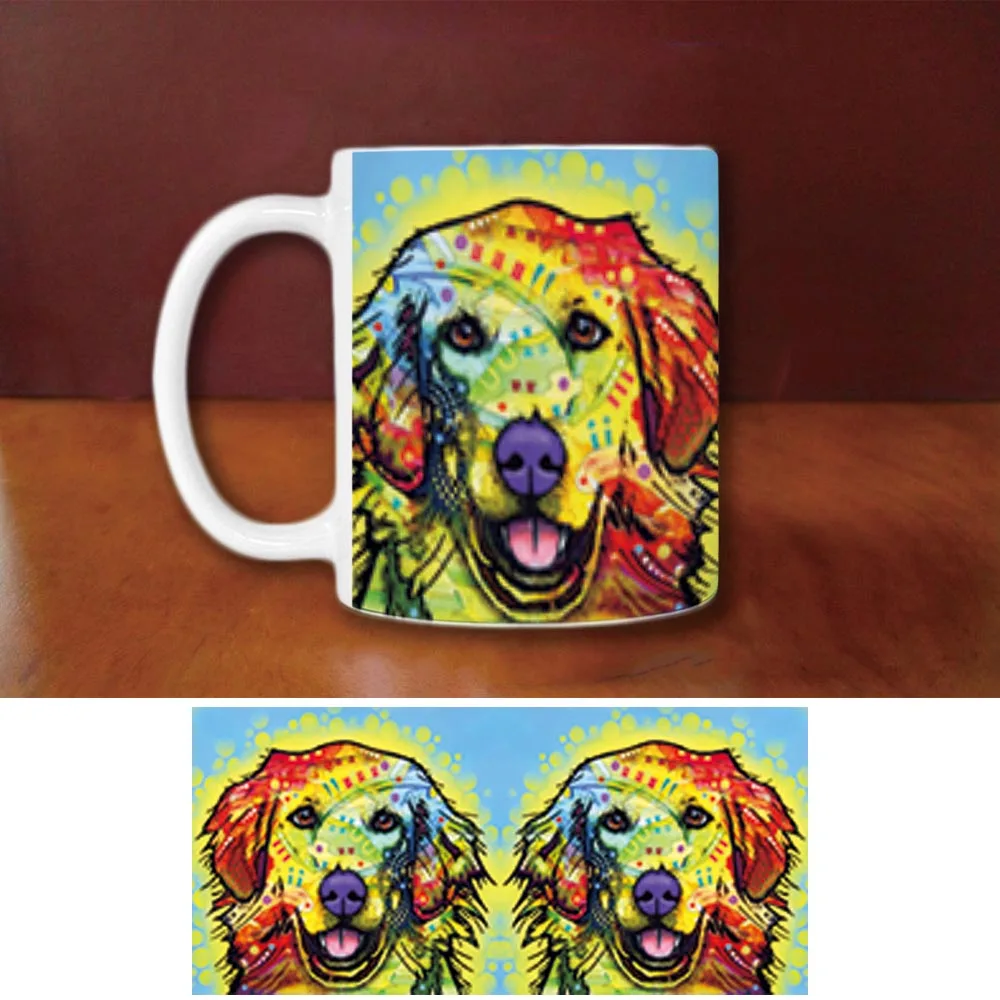 Fashion Bulldog Golden Retriever Coffee Mugs Funny Dog Creative Animal