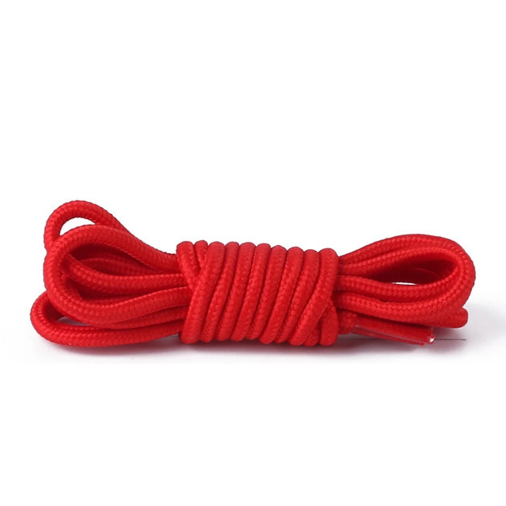 1 пара, 20 цветов, новые шнурки, высокое качество, полиэстер, одноцветные, классические, круглые шнурки, повседневные, спортивные ботинки, шнуровка, 70 см/90 см/120 см/150 см - Цвет: Красный