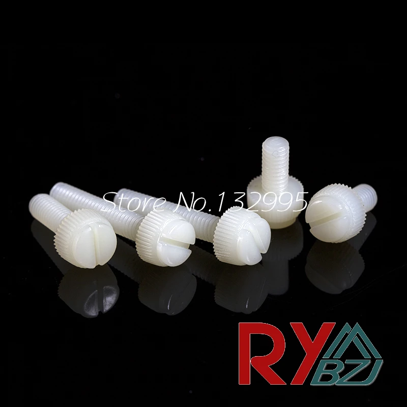 50pcs/lot M3 M4 M5 M6 Nylon Thumb Screw / Plastic Hand Twist Screw