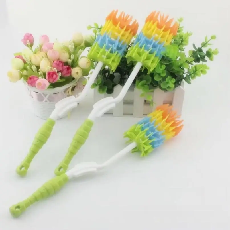 Voucher  Home Cleaning Tool 360 Degree Rotating Long Handle Silicone Bottle Drinking Cup Water Mug Rainbow C