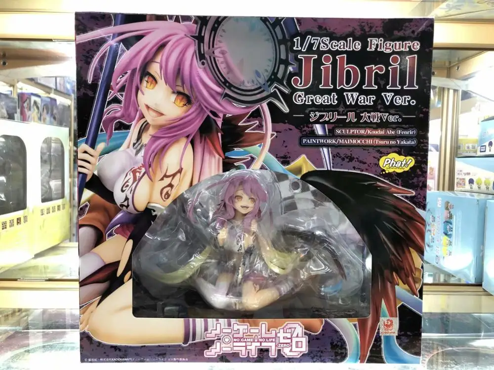 Фигурки героев аниме GZTZMY NO GAME LIFE Flueqel Jibril Привлекательные девушки ПВХ фигурки