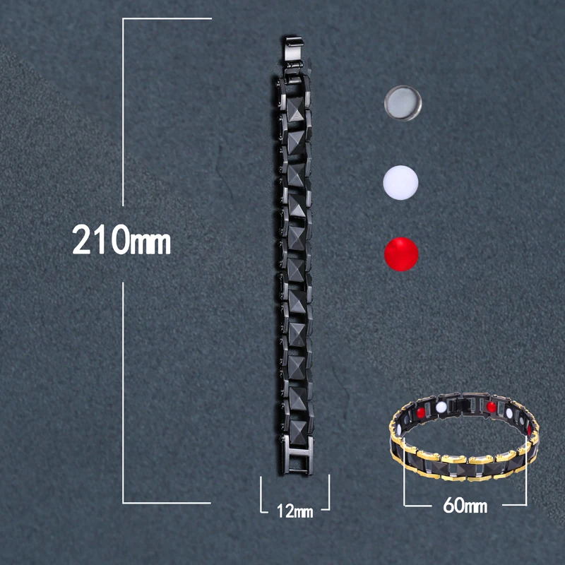 Мужской женский Энергетический Браслет для здоровья браслет для артрита, с дальним инфракрасным лучом германий порошок неодимовый магнит