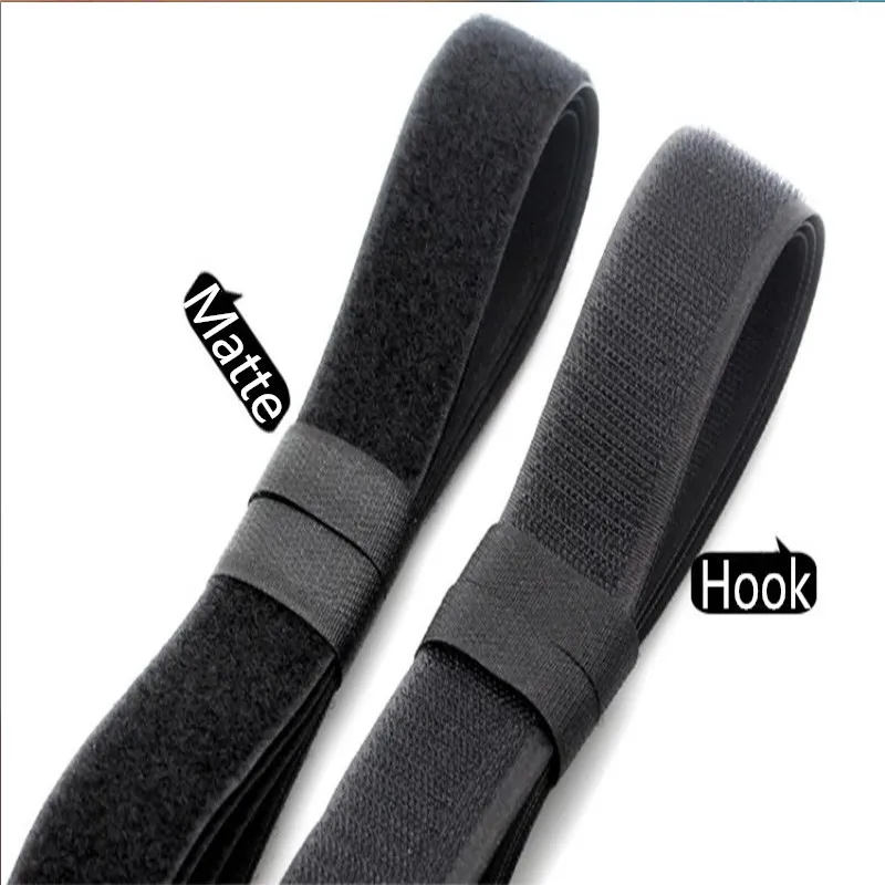 

2 Pcs Black /White No Glue Hook and Loop Fastener Tape Self Adhesive Magic Nylon Sticke DIY Sewing Home Textile Bags Accessories
