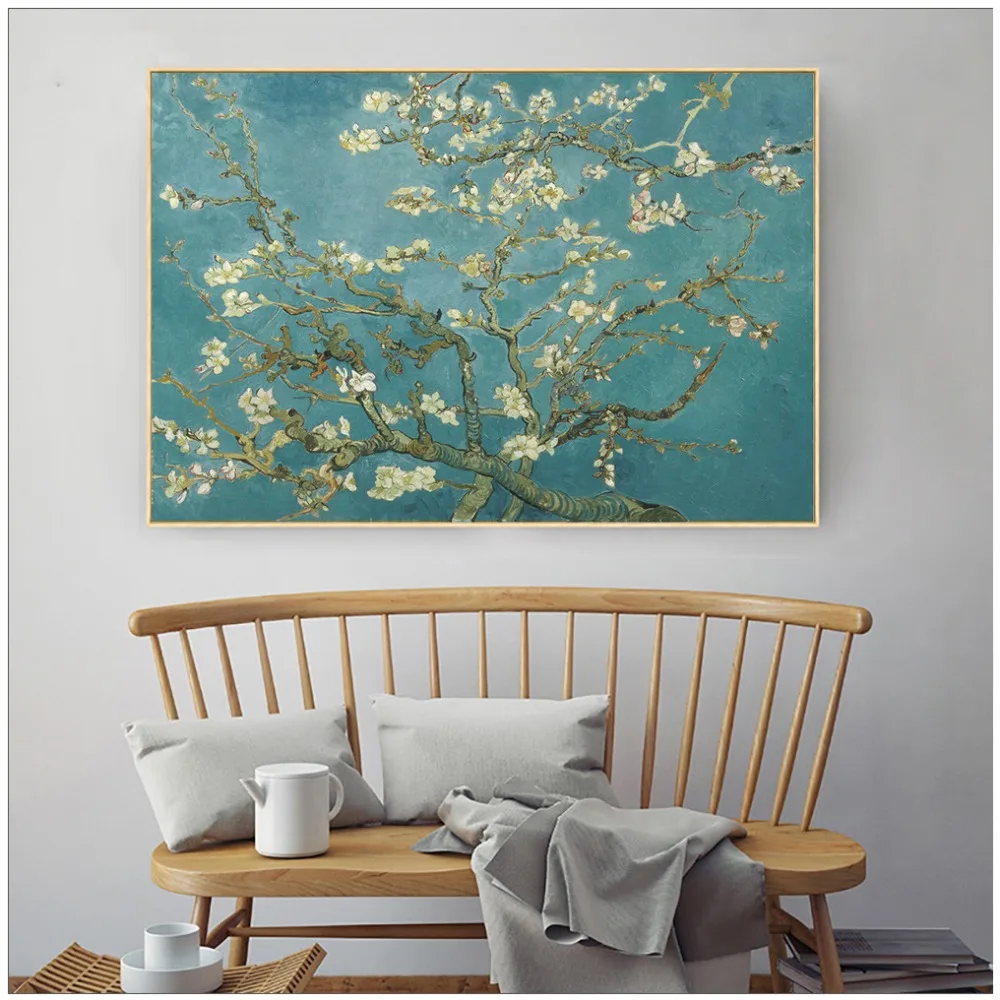 

Van Gogh Almond Flowers Tree Canvas Painting Vintage Wall Art Picture For Living Room Home Decoration Poster And Prints No Frame