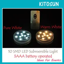 Декор в виде вазы погружной флоралиты для свадьбы светодиодный цветочный LIGHT10 светодиодный s Цвет изменения погружной лампы для свадьбы, вечеринки база