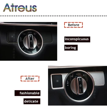 

Car Headlight Swith Button Frame Stickers For Mercedes Benz W203 W204 W205 W211 W176 A B C E Class GLE GLK GLA ML GL SLK GLS