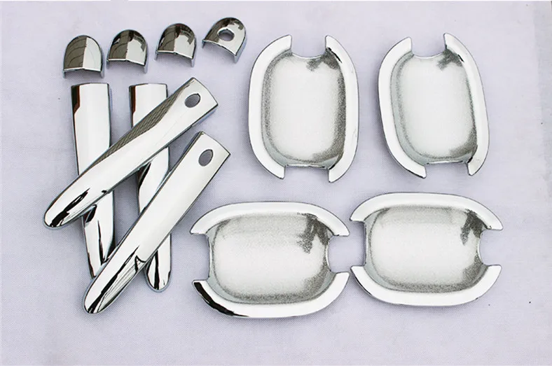New Chrome Car Door Handle + Cup Bowl Cover Trim With Smart Entry Buttons For Chery Tiggo 5 2014 2015 Accessories | Автомобили и