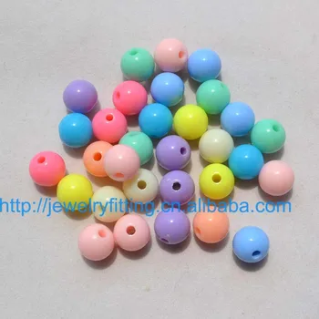 

DIY fashion jewelry Accessory,Round Shape Acrylic Sugar Beads,10MM New Style Spring Color,Mix Color
