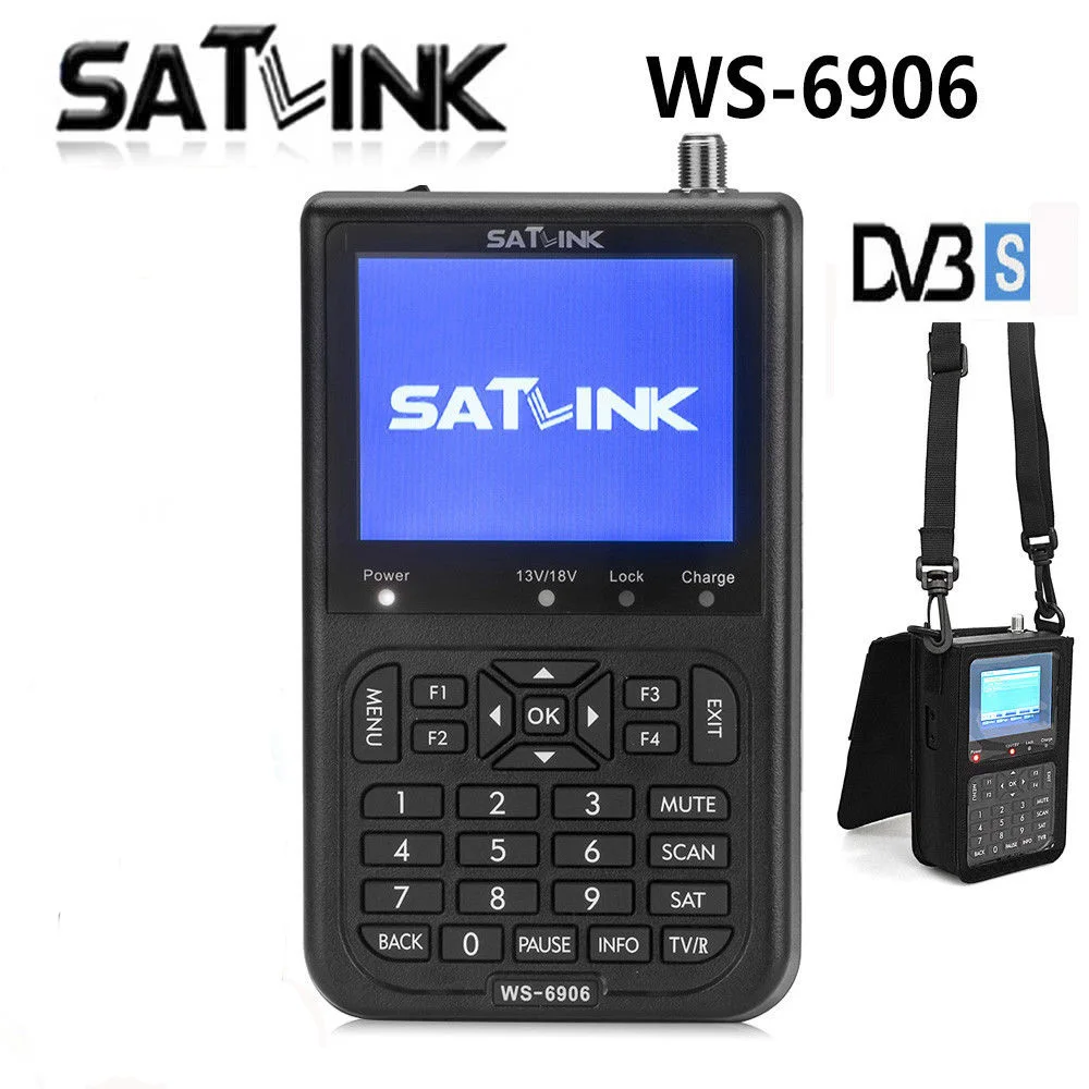 Satlink WS-6906 3.5dvb-S FTA цифровой спутниковый метр Satellite Finder Спутниковое satfind ЖК-дисплей