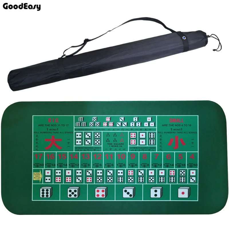  1.8*0.9m Green Rubber Poker Table Mat Poker Gaming Mat Table Cloth Game TableCloth Sic Bo with Chin