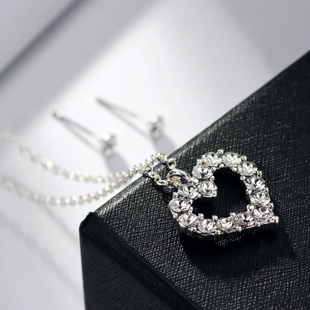 Комплект из колье и серёг с кристаллами Swarovski|necklace with earrings|earrings necklaceneoglory jewelry sets |