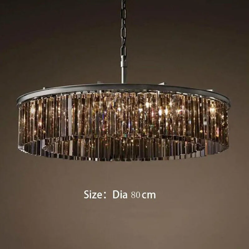 American Style  Chandelier Round Shape Crystal Chandelier Lighting  Luminaires Hanging Light for Restaurant Crystal Style Lamp white chandelier