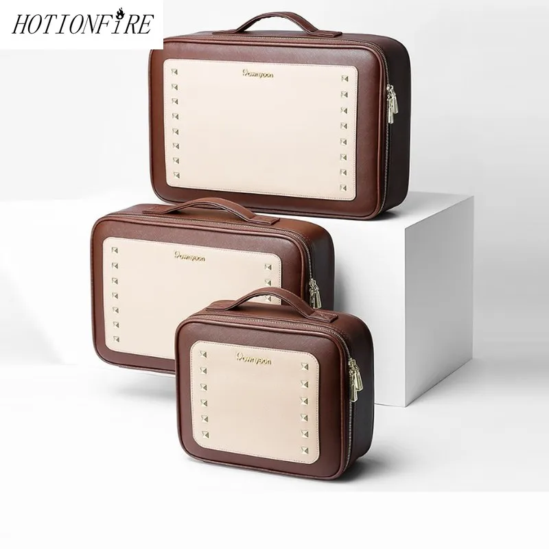 Women Men Large Capacity Portable Storage Cosmetic Box Toiletry Bag Professional Multi-layer Multi-function PU | Багаж и сумки