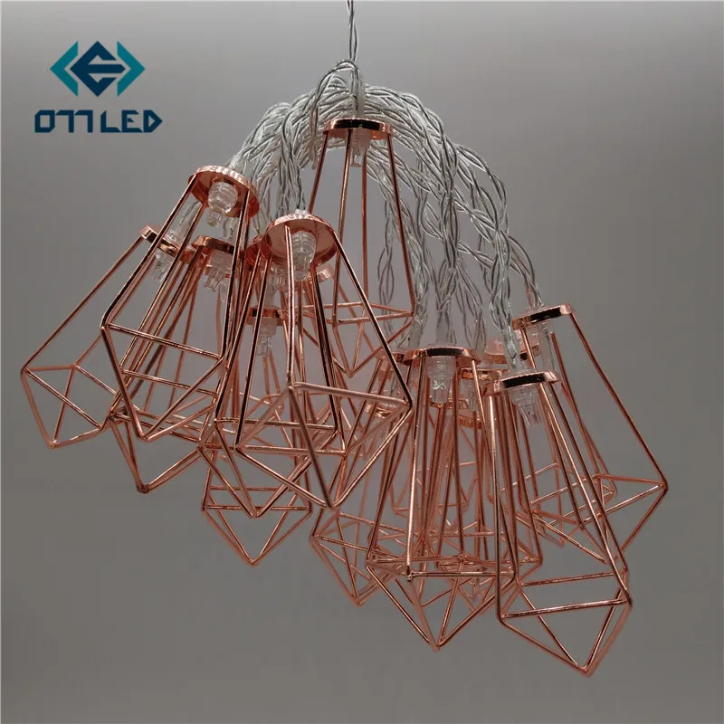 

Light String Metal Diamond Lamp Led Fairy Light Battery/plug/usb Warm White Wall Home Party Garland Outdoor Holiday Decoration