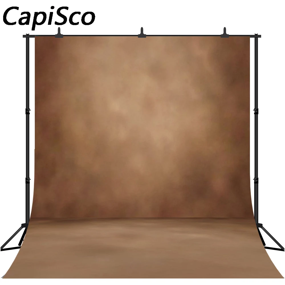 

CapiSco Brown pure color Retro photography backdrops abstract computer printing custom portrait background photo studio