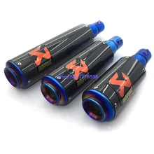 ID 51mm L 490mm 390mm 330mm Akrapovic Motorcycle Exhaust Muffle Pipe Carbon Fiber Motorbike Muffler Exhaust