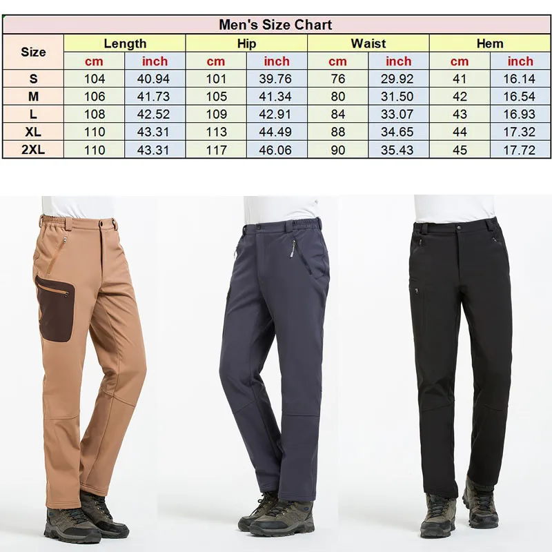 RAY GRACE invierno cálido al aire libre pantalones de lana pantalones de senderismo hombres acampar a prueba de viento de esquí Softshell Pantalones de deporte escalada Trekking RAY GRACE invierno cálido al aire libre pantalones de lana pantalones de senderismo hombres acampar a prueba de viento de esquí Softshell Pantalones de deporte escalada Trekking