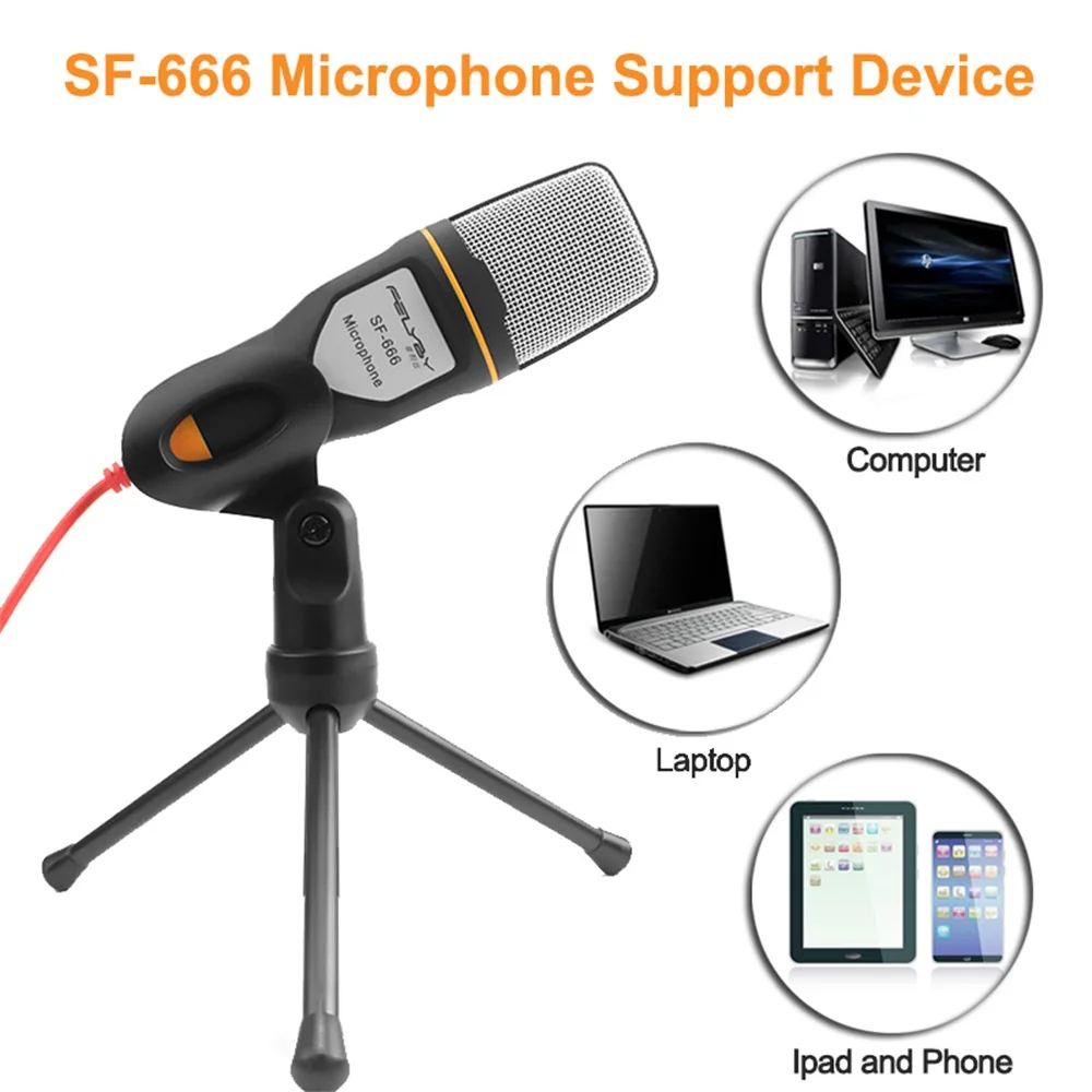 SF 666 конденсаторный микрофон аудио Микрофон Студийный звуковой ящик и модная профессиональная звуковая карта на выбор
