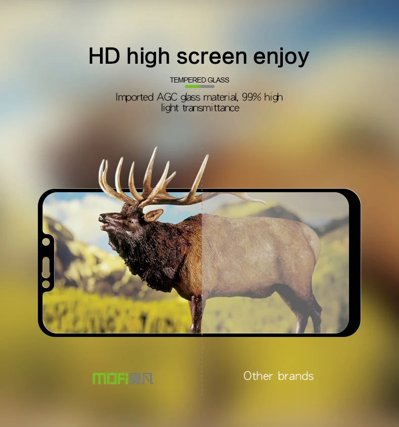 Закаленное стекло MOFi для Huawei Mate 20 Lite полное покрытие Защита экрана plus Черная