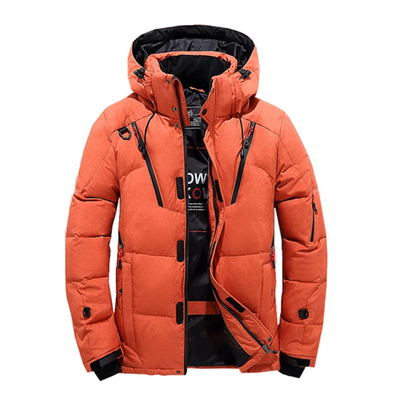

Autumn Winter Duck Down Jacket Men New Fashion Fur Collar Jacket Men Thick Warm Mens White Duck Down Coat Jaqueta Masculina