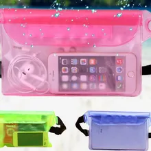 Multipurpose22x15.5cm прозрачный ПВХ Сёрфинг Сумки мобильного телефона Водонепроницаемый талии сумка Одежда заплыва дрейфующих смартфон Сумки