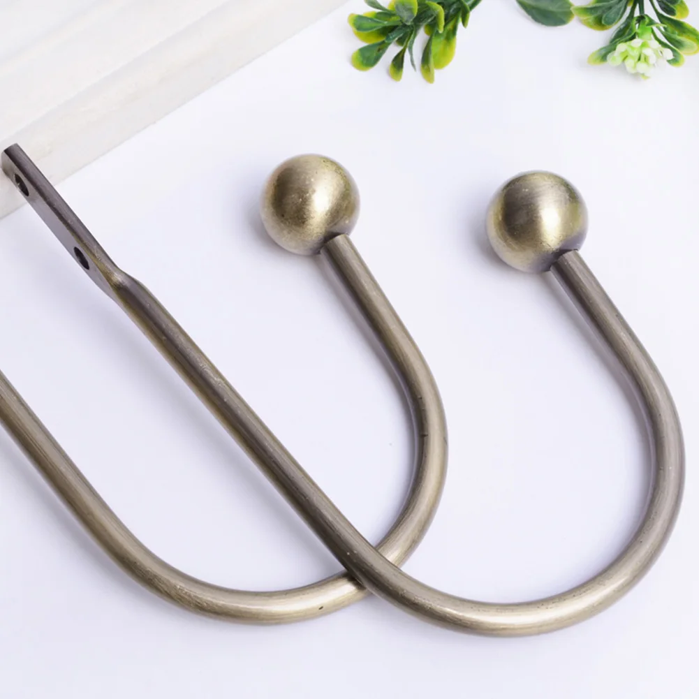 

Wall Hook Accessories Tieback Buckle Wall Hook Alloy Vintage Living Room Home Decor Wall Mounted Window U Shaped Hardware Hanger