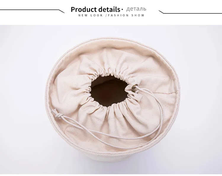 Atinfor бренд Эко хлопок парусина ведро шнурок макияж сумки хранения косметичка Органайзер сумка Вставка сумка для сумки