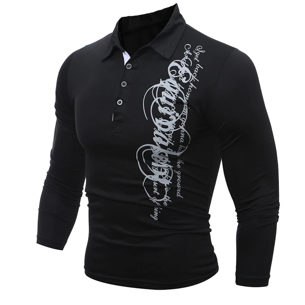 Compra polo de manga larga camisas de vestir para hombres