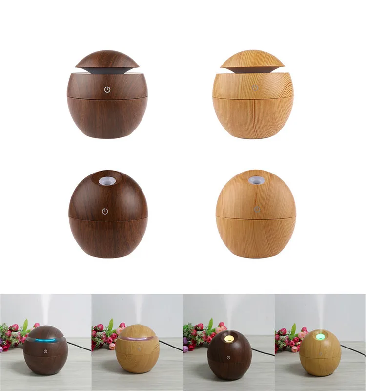 

Mini Wooden Aromatherapy Humidifier Aroma Diffuser Essential Oil Diffuser Air Purifier Color Changing LED Touch Switch Hot Sale