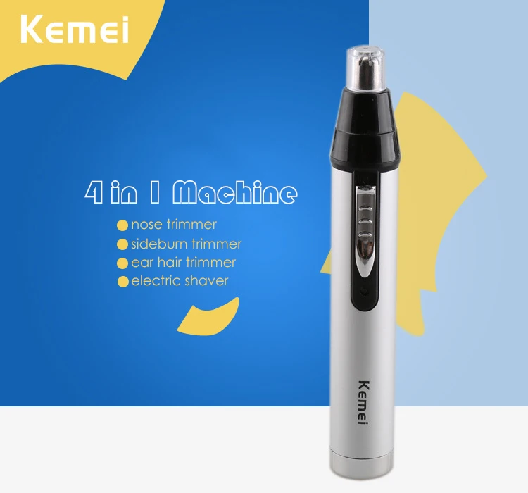 Kemei 4 в 1 перезаряжаемый триммер для волос в носу электрическая бритва триммер для волос мужской ушной носовой фреза Бритва для бороды инструменты для ухода за бровями