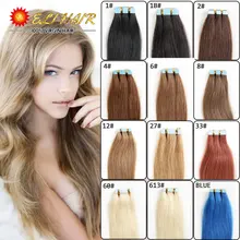 Remy Tape Human Hair Extensions Virgin Brazilian PU Seamless Skin Weft Extension Blonde Color 20PCS 16-24 inch Whole Sale Price