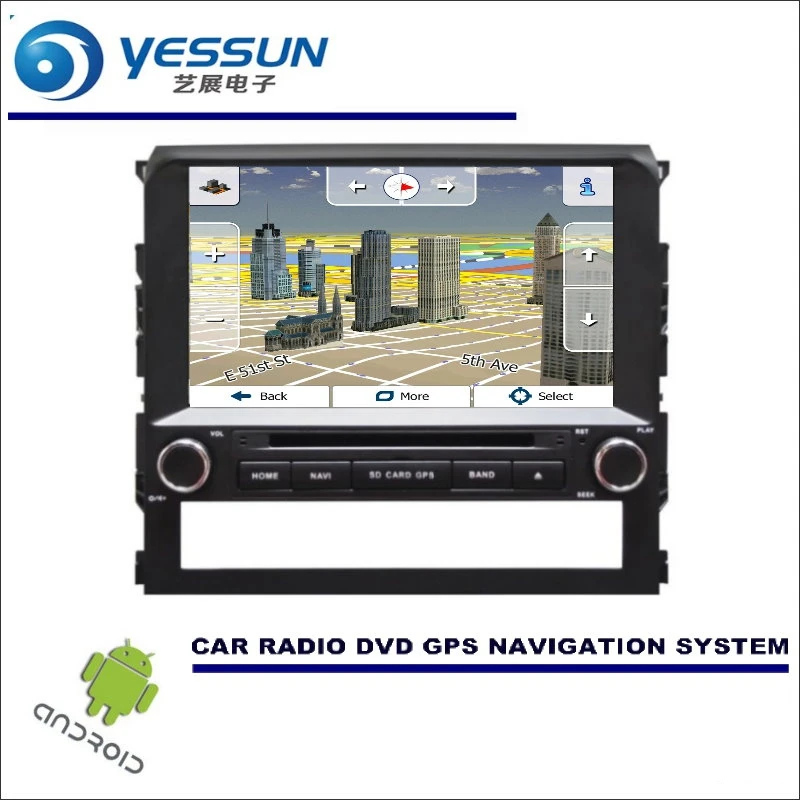 Clearance YESSUN For Toyota Land Cruiser LC200 2016 Car DVD Player GPS Navi Navigation Android System Radio Stereo Audio Video Multimedia 1