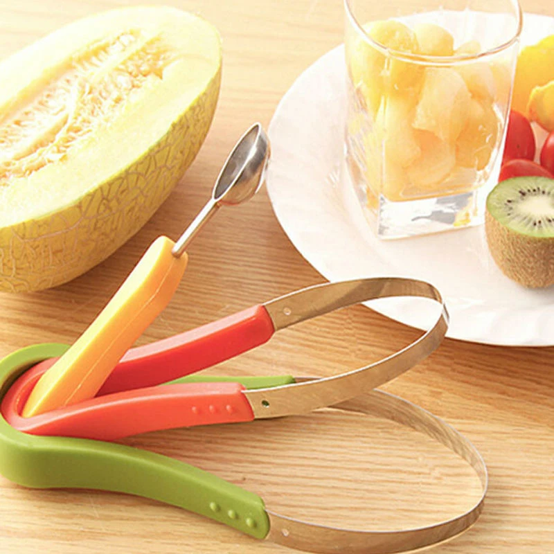 3Pcs/Set Stainless Steel Ball Dug Fruit Ice Cream Spoon Melon Baller