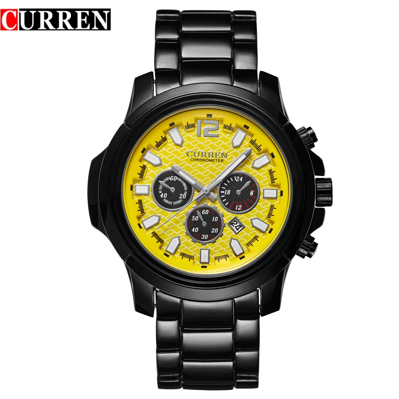 

New Curren Men's Quartz Sports Watches Military Watch Men Tungsten Steel Wristwatches Fashion Waterproof Relogio Masculin 8059