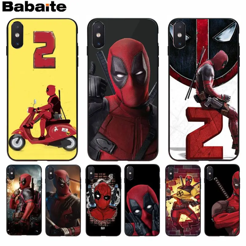 Babaite Deadpool2 Classic High-end Phone Accessories Case for Apple iPhone 8 7 6 6S Plus X XS MAX 5 5S SE XR Cellphones Babaite Deadpool2 Classic High-end Phone Accessories Case for Apple iPhone 8 7 6 6S Plus X XS MAX 5 5S SE XR Cellphones