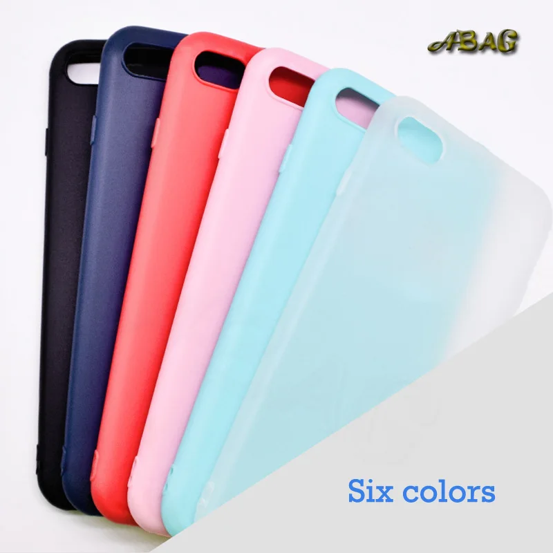 

Free shipping ABAG New for iPhone 7 case candy color matte TPU material for iPhone 8 soft shell feel smooth A22#